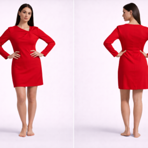 Crimson Twist Mini Dress