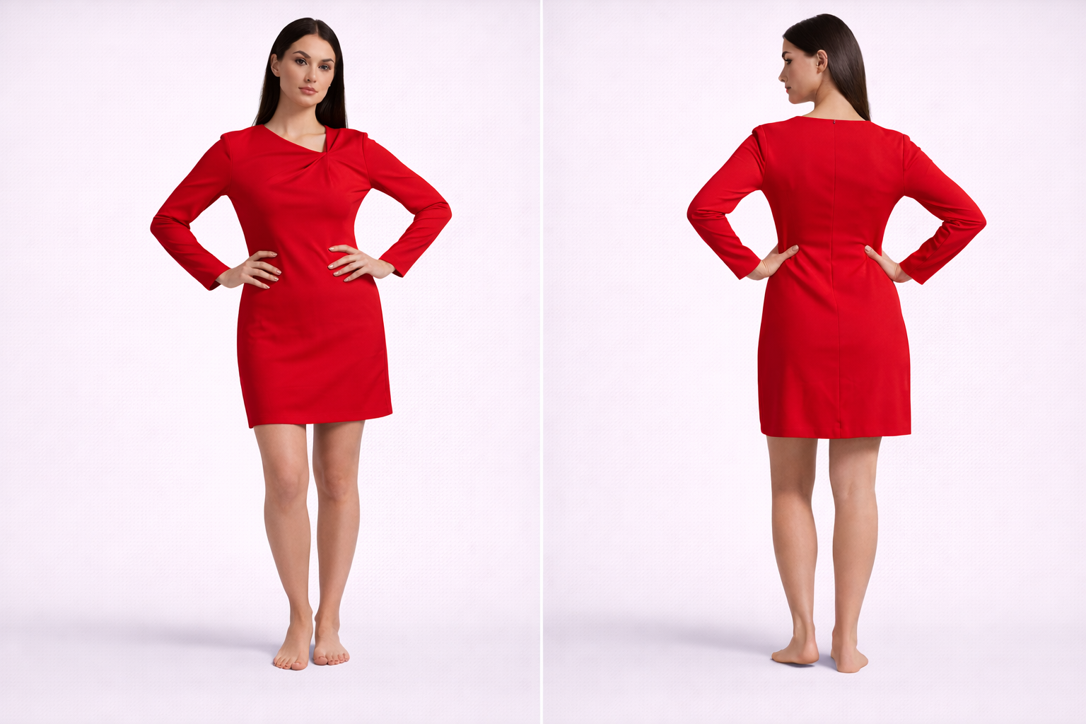 Crimson Twist Mini Dress