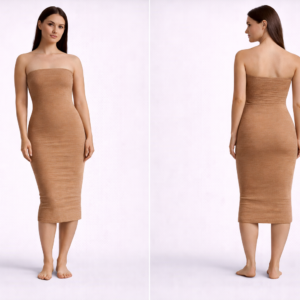 Nude Whisper Tube Midi Dress